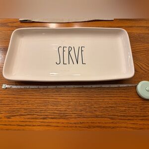 Rae Dunn Cream Ceramic Serve Tray